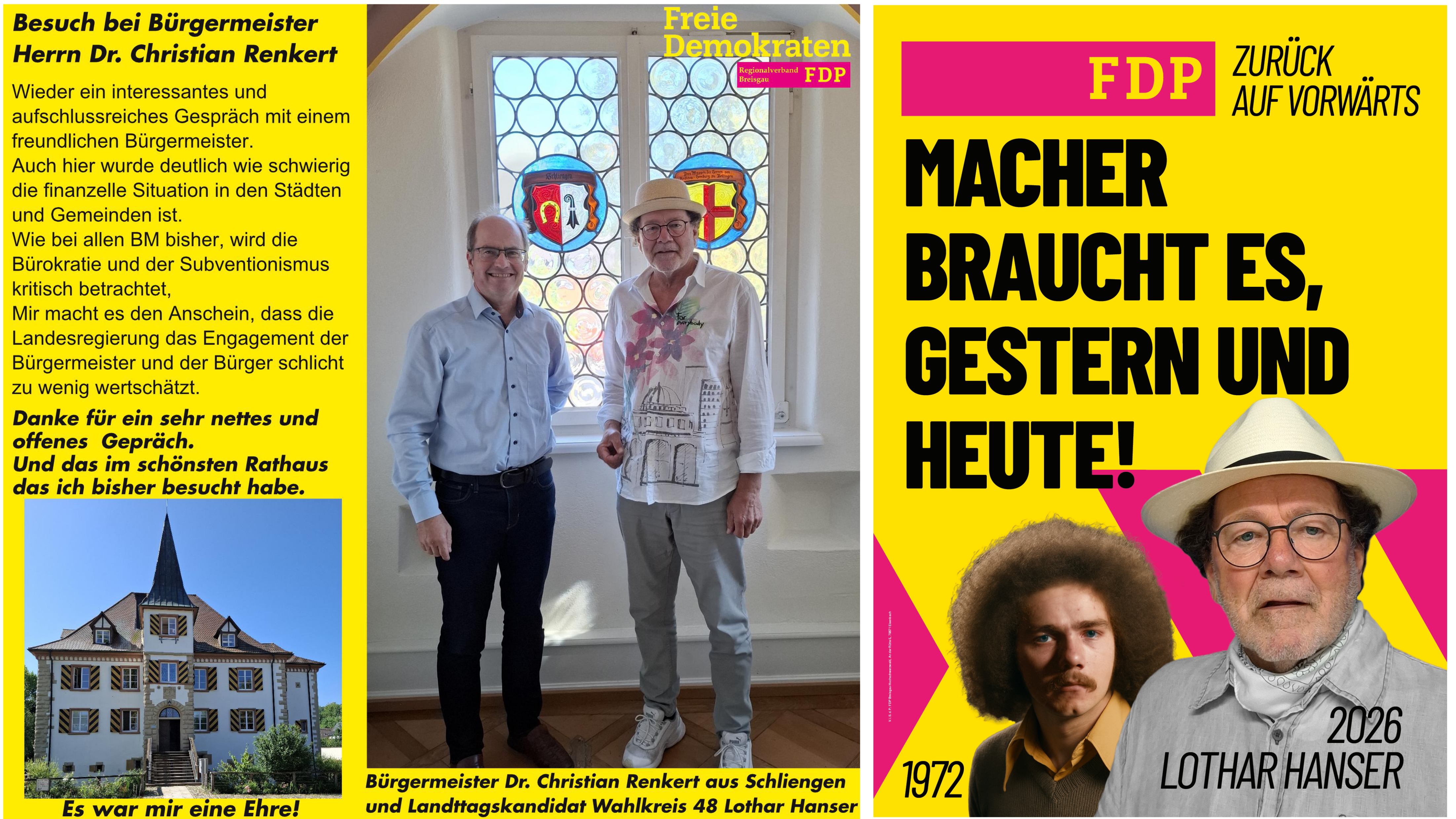 Auf dem Wege alle Bürgermeister im Wahlkreis zu besuchen! 